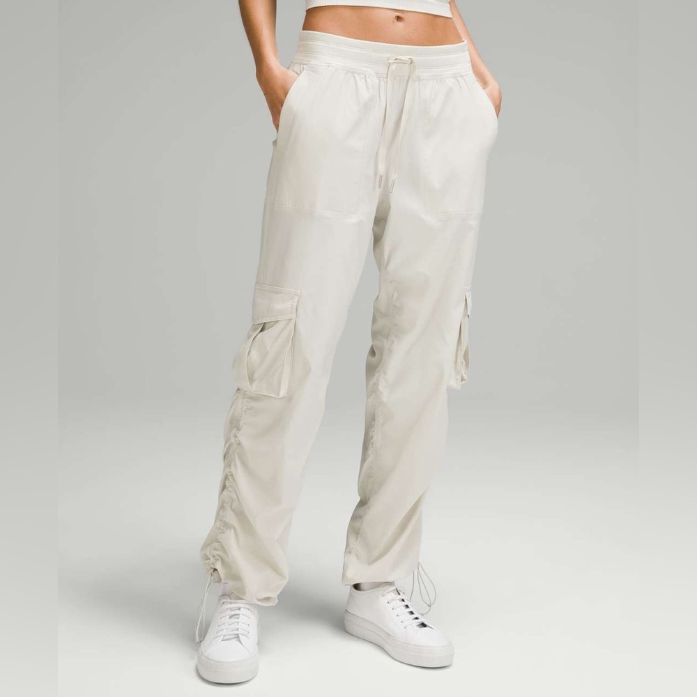 LULULEMON W5GILS Dance Studio Relaxed-Fit Mid-Rise Cargo Pant Bone